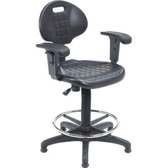 NPS - Swivel & Adjustable Stools Type: Adjustable Height Swivel Stool Base Type: Steel - Caliber Tooling