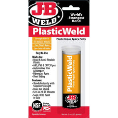 J-B Weld - Epoxy & Structural Adhesives; Type: Epoxy ; Container Size Range: Smaller than 16 oz. ; Container Size: 2 oz. ; Container Type: Stick ; Working Time (Minutes): 25 ; Color: Off White - Exact Industrial Supply