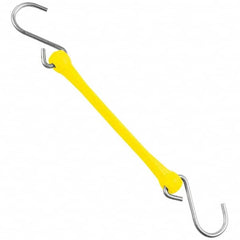 The Better Bungee - Stretch Tie Downs; Type: Heavy Duty Bungee Strap ; End Type: Triangulated Stainless S Hook ; Color: Yellow ; Fractional Overall Lengths: 36 - Exact Industrial Supply