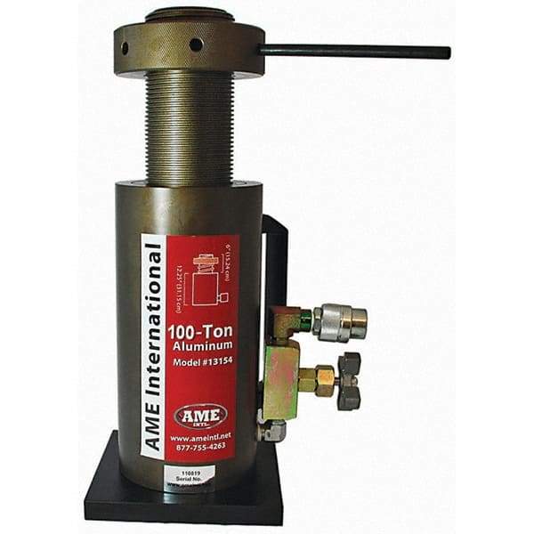 AME International - Portable Hydraulic Cylinders Type: Single Acting Load Capacity (Ton): 100 (Inch) - Caliber Tooling