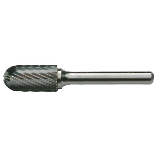 SC-42 Standard Cut Solid Carbide Bur-Cylindrical with Ball Nose - Exact Industrial Supply