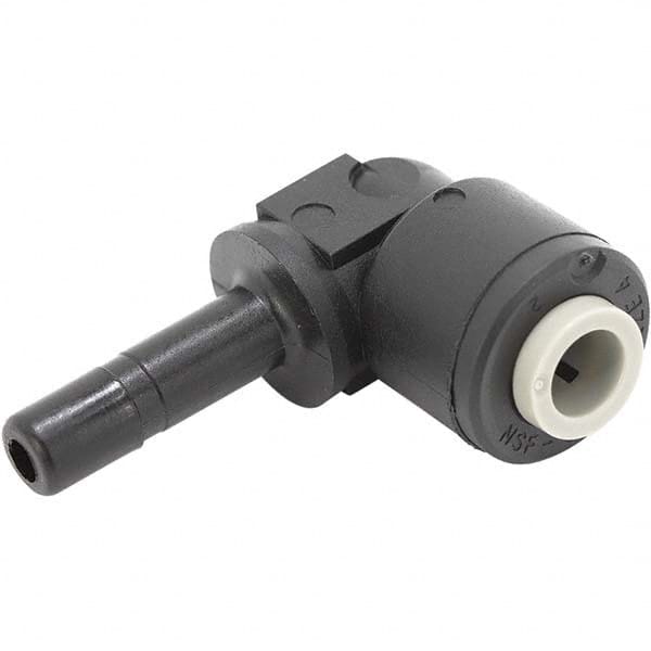 Parker - Plastic Push-To-Connect Tube Fittings Type: Tube Elbow Barb Connector Tube Outside Diameter (Inch): 3/8 x 3/8 - Caliber Tooling