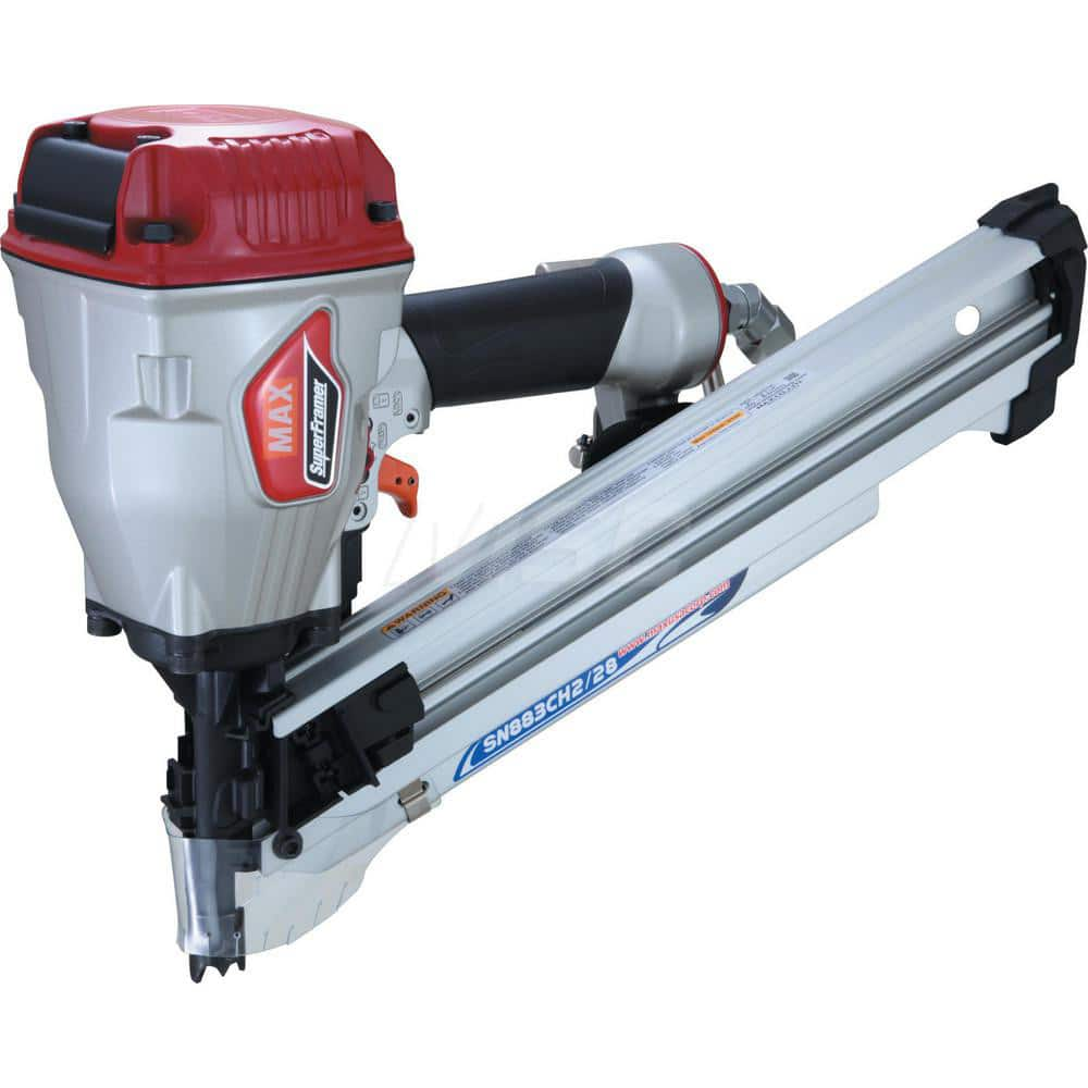 Air Nailers; Nailer Type: Framing Nailer; Nail Diameter: .113″-.131″; Nail Length: 2″-3-1/4″; For Nail Shank Diameter: 0.131; For Nail Penny Size: 12d; For Nail Head Type: Flat; Air Pressure: 70-100; Collation Style: Strip; Collation Angle: 28.00; Collati