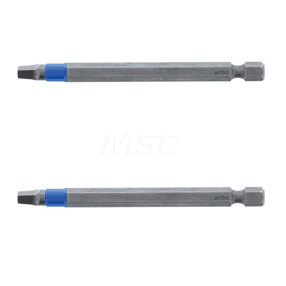 Power Screwdriver Bit: #2 Square Speciality Point Size, 1/4″ Hex Drive 3-1/2″ OAL