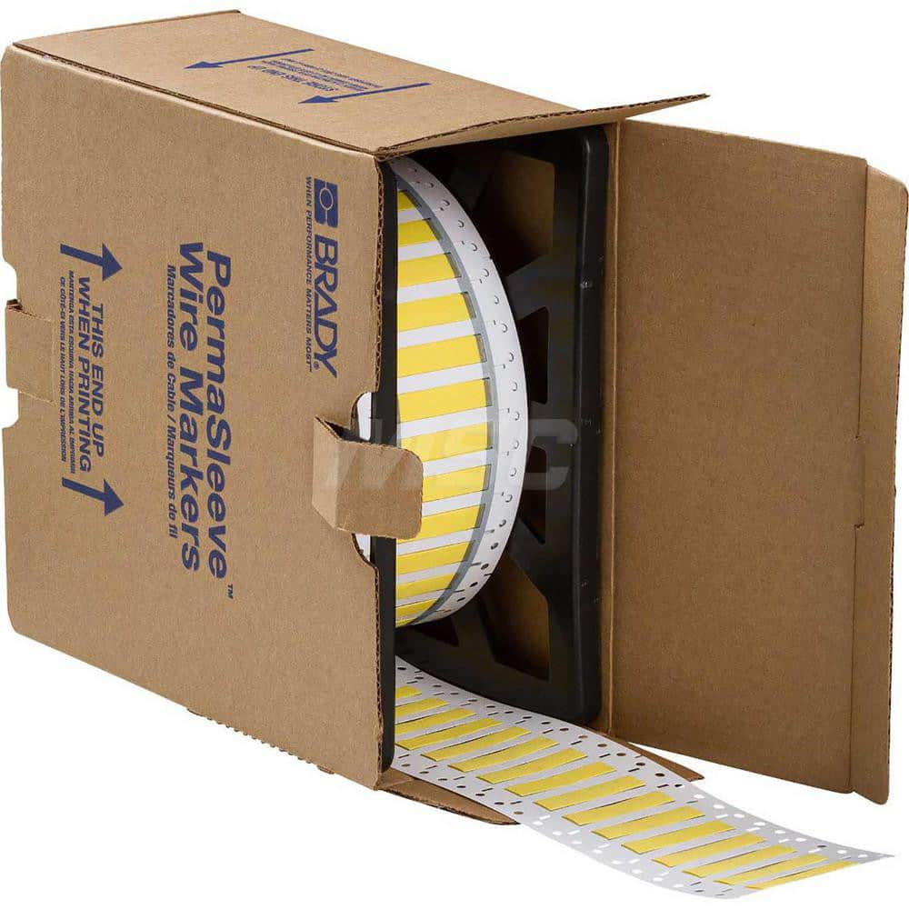 Wire Marker Tag Tape & Dispensers; Wire Marker Tape/Dispenser Type: Cable Wrap Sheet Labels; Tape Style: Printable; Tape Material: Polyolefin; Background Color: Yellow; Maximum Operating Temperature (F): 275; Minimum Operating Temperature (F): -67