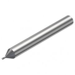 R216.32-00630-AE06G 1620 0.6mm 2 FL Solid Carbide End Mill - Corner Radius w/Cylindrical Shank - Caliber Tooling