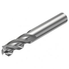 R216.33-16040-AC32U H10F 16mm 3 FL Solid Carbide End Mill - Corner chamfer w/Cylindrical Shank - Caliber Tooling