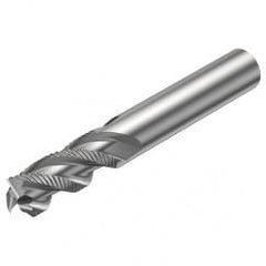 R216.33-16040-AC32U H10F 16mm 3 FL Solid Carbide End Mill - Corner chamfer w/Cylindrical Shank - Caliber Tooling