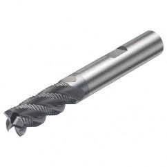 R216.34-10040-BC22K 1640 10mm 4 FL Solid Carbide End Mill - Corner chamfer w/Weldon Shank - Caliber Tooling