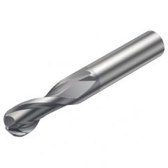 R216.42-04030-AC05G 1610 4mm 2 FL Solid Carbide Ball Nose End Mill w/Cylindrical Shank - Caliber Tooling