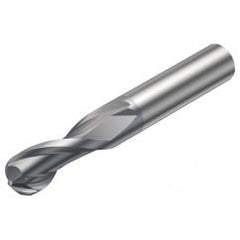 R216.42-06030-AC10G 1610 6mm 2 FL Solid Carbide Ball Nose End Mill w/Cylindrical Shank - Caliber Tooling