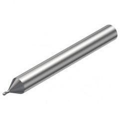 R216.42-00530-AE05G 1620 0.5mm 2 FL Solid Carbide Ball Nose End Mill w/Cylindrical Shank - Caliber Tooling