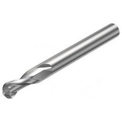 R216.42-05030-AK10A H10F 5mm 2 FL Solid Carbide Ball Nose End Mill w/Cylindrical Shank - Caliber Tooling