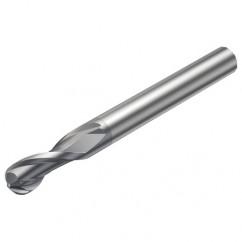 R216.42-05030-AK06G 1620 5mm 2 FL Solid Carbide Ball Nose End Mill w/Cylindrical Shank - Caliber Tooling