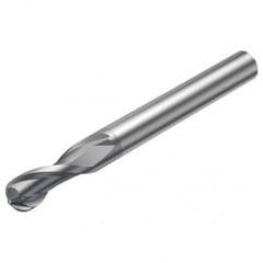 R216.42-08030-AK16G 1620 8mm 2 FL Solid Carbide Ball Nose End Mill w/Cylindrical Shank - Caliber Tooling