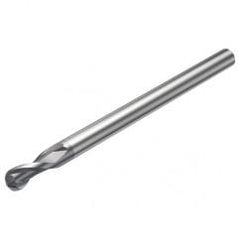 R216.42-10030-AQ15G P10 10mm 2 FL Solid Carbide Ball Nose End Mill w/Cylindrical Shank - Caliber Tooling