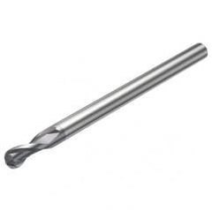 R216.42-04030-AQ06G P10 4mm 2 FL Solid Carbide Ball Nose End Mill w/Cylindrical Shank - Caliber Tooling