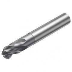 R216.44-10030-AI10G 1610 10mm 4 FL Solid Carbide Ball Nose End Mill w/Cylindrical Shank - Caliber Tooling