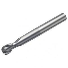 R216.62-12030-AO13G 1610 12mm 2 FL Solid Carbide Ball Nose End Mill spherical design w/Cylindrical Shank - Caliber Tooling