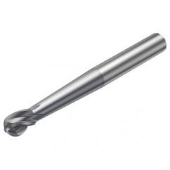 R216.64-16030-AO15G 1610 16mm 4 FL Solid Carbide Ball Nose End Mill spherical design w/Cylindrical Shank - Caliber Tooling