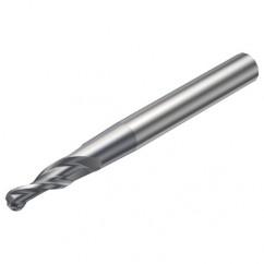 R216.53-04040RAL40G 1620 4mm 3 FL Solid Carbide Conical Ball Nose End Mill w/Cylindrical Shank - Caliber Tooling