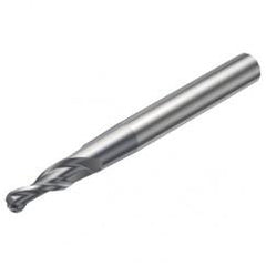 R216.52-06040RAL12G 1630 6mm 2 FL Solid Carbide Conical Ball Nose End Mill w/Cylindrical Shank - Caliber Tooling