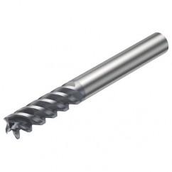 RA216.24-1650AAK08P 1630 6.35mm 4 FL Solid Carbide End Mill - Corner Radius w/Cylindrical Shank - Caliber Tooling