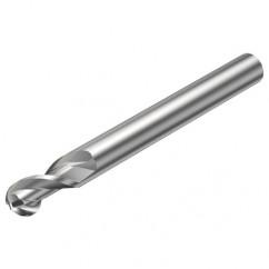 2B320-1600-NG H10F 16mm 2 FL Ballnose w/Reduced Cylindrical .3mm/.012 smaller than Cutting Diameter Shank - Caliber Tooling