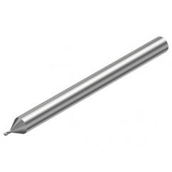 2P211-0040-PC 1620 0.4mm FL Straight Center Cut w/Cylindrical with Neck Shank - Caliber Tooling