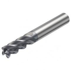 2S340-0400-100-MA 1640 4mm 4 FL Straight Corner Radius Center Cut w/Cylindrical Shank - Caliber Tooling