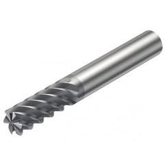 R215.36-16050-AC32L 1620 16mm 6 FL Solid Carbide End Mill - Corner Radius w/Cylindrical Shank - Caliber Tooling