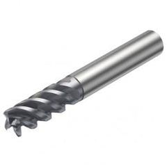 R216.24-10050BCC22P 1620 10mm 4 FL Solid Carbide End Mill - Corner Radius w/Cylindrical - Neck Shank - Caliber Tooling