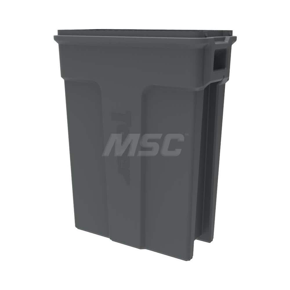 Trash Cans & Recycling Containers; Product Type: Trash Can; Container Capacity: 23 gal; Container Shape: Rectangle; Lid Type: No Lid; Container Material: Plastic; Color: Gray; Features: Integrated Handles For Ease Of Use With Carrying & Transport; Venting