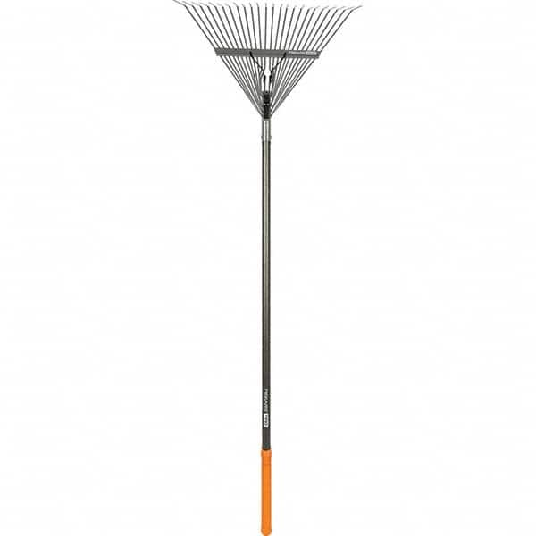 Forks & Rakes; Type: Leaf Rake; Rake Type: Leaf Rake; Handle Type: Straight; Handle Length (Inch): 66; 66 in; Number of Tines: 24; Tine Material: Steel; Handle Length: 66 in; Tine Length: 14.4000 in; Tine Width: 23.75 in; Tine Length (Inch): 14.4000; 14.4