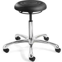 Bevco - Swivel & Adjustable Stools Type: Adjustable Backless Stool Base Type: Polished Aluminum Base - Caliber Tooling