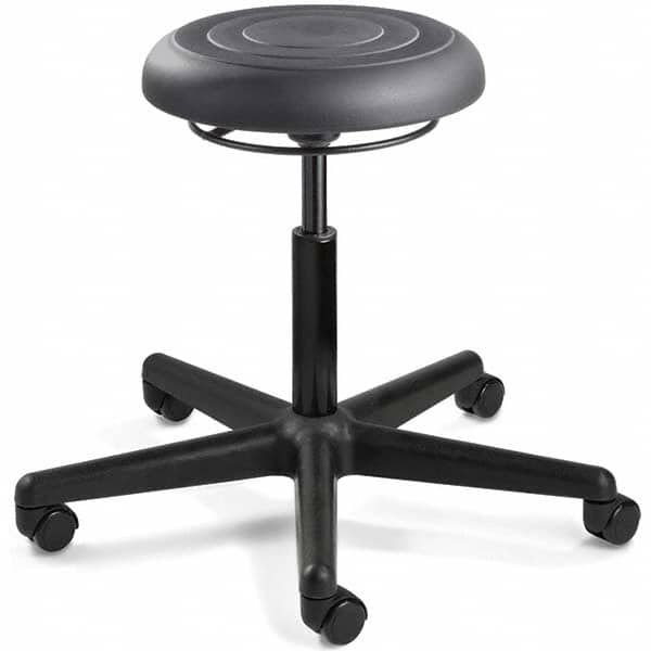 Bevco - Swivel & Adjustable Stools Type: Adjustable Backless Stool Base Type: Black Nylon Base - Caliber Tooling