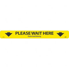 NMC - "Please Wait Here" Adhesive-Backed Floor Sign - Caliber Tooling