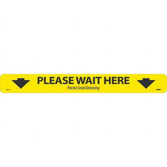 NMC - "Please Wait Here" Adhesive-Backed Floor Sign - Caliber Tooling