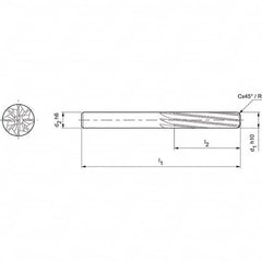 Mapal - Spiral Router Bits Cutting Diameter (mm): 20.00 Number of Flutes: 8 - Caliber Tooling