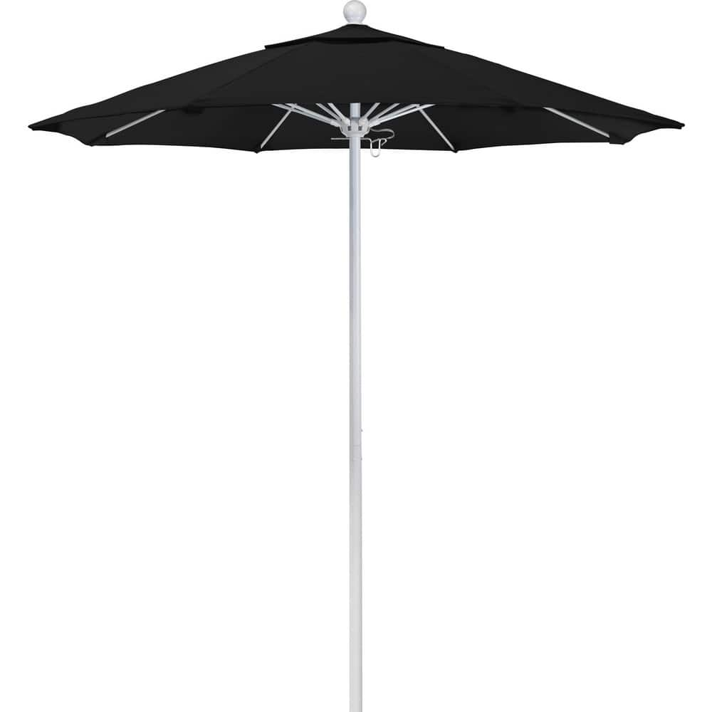 Patio Umbrellas; Diameter (Feet): 7.5; Height (Feet): 8.000; Fabric Color: Black; Base Included: No; Canopy Fabric: Pacifica; Fade Resistant: Yes; Additional Information: Push Lift; Frame Material: Aluminum