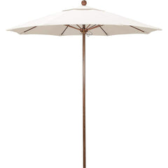 Patio Umbrellas; Diameter (Feet): 7.5; Height (Feet): 8.000; Fabric Color: Natural; Base Included: No; Canopy Fabric: Pacifica; Fade Resistant: Yes; Additional Information: Push Lift; Frame Material: Aluminum