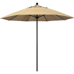 Patio Umbrellas; Diameter (Feet): 9; Height (Feet): 8.583; Fabric Color: Beige; Base Included: No; Canopy Fabric: Pacifica; Fade Resistant: Yes; Additional Information: Push Lift; Frame Material: Aluminum