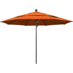 Patio Umbrellas; Diameter (Feet): 11; Height (Feet): 8.917; Fabric Color: tuscan; Base Included: No; Canopy Fabric: Pacifica; Fade Resistant: Yes; Additional Information: Pulley Lift; Frame Material: Aluminum