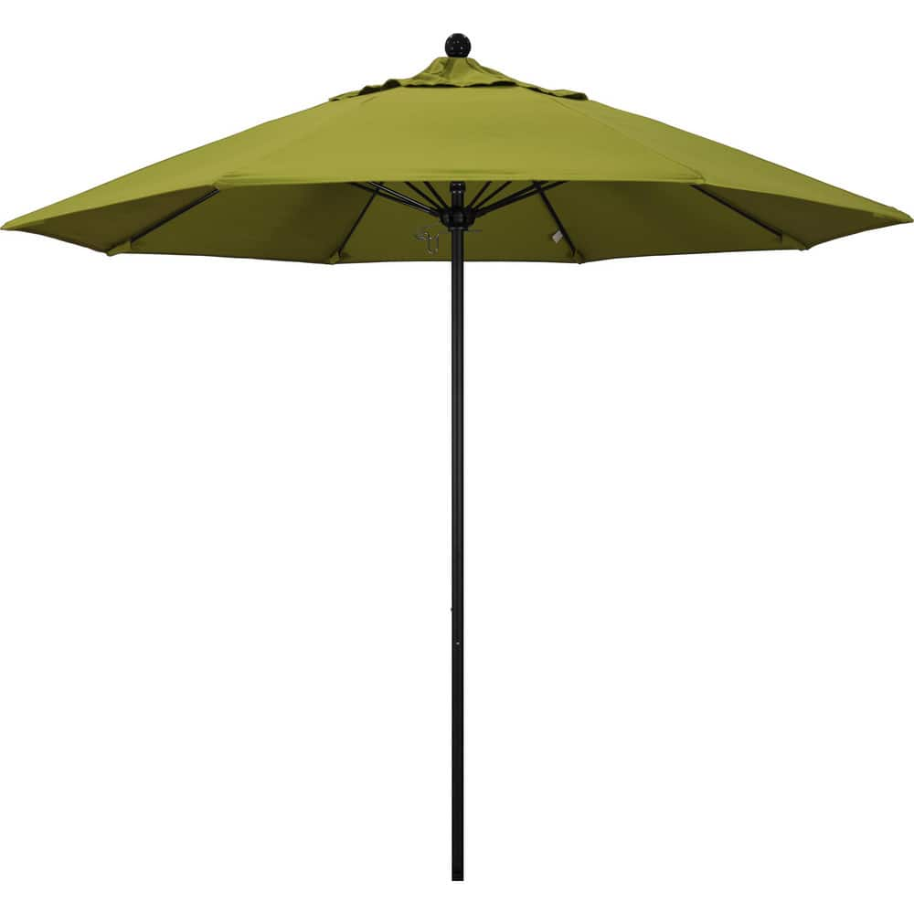 Patio Umbrellas; Diameter (Feet): 9; Height (Feet): 8.583; Fabric Color: Ginkgo; Base Included: No; Canopy Fabric: Pacifica; Fade Resistant: Yes; Additional Information: Push Lift; Frame Material: Aluminum