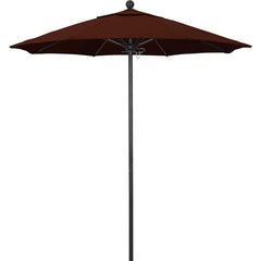 Patio Umbrellas; Diameter (Feet): 7.5; Height (Feet): 8.000; Fabric Color: Brick; Base Included: No; Canopy Fabric: Pacifica; Fade Resistant: Yes; Additional Information: Push Lift; Frame Material: Aluminum