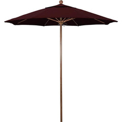 Patio Umbrellas; Diameter (Feet): 7.5; Height (Feet): 8.000; Fabric Color: Burgundy; Base Included: No; Canopy Fabric: Pacifica; Fade Resistant: Yes; Additional Information: Push Lift; Frame Material: Aluminum