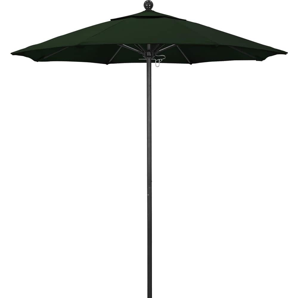 Patio Umbrellas; Diameter (Feet): 7.5; Height (Feet): 8.000; Fabric Color: Hunter Green; Base Included: No; Canopy Fabric: Pacifica; Fade Resistant: Yes; Additional Information: Push Lift; Frame Material: Aluminum