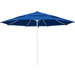 Patio Umbrellas; Diameter (Feet): 11; Height (Feet): 8.917; Fabric Color: Pacific Blue; Base Included: No; Canopy Fabric: Pacifica; Fade Resistant: Yes; Additional Information: Pulley Lift; Frame Material: Aluminum