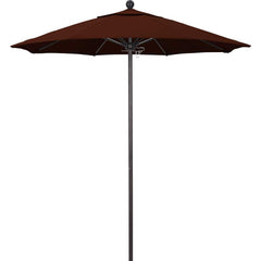 Patio Umbrellas; Diameter (Feet): 7.5; Height (Feet): 8.000; Fabric Color: Brick; Base Included: No; Canopy Fabric: Pacifica; Fade Resistant: Yes; Additional Information: Push Lift; Frame Material: Aluminum