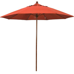 Patio Umbrellas; Diameter (Feet): 9; Height (Feet): 8.583; Fabric Color: Sunset; Base Included: No; Canopy Fabric: Olefin; Fade Resistant: Yes; Additional Information: Push Lift; Frame Material: Aluminum